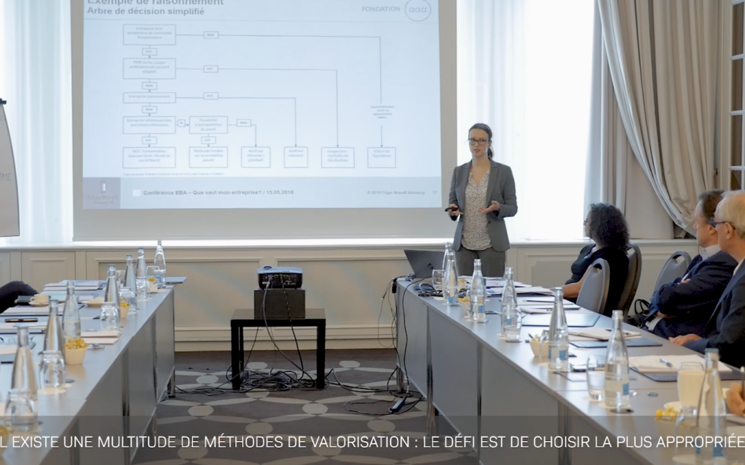 Retour sur le workshop du 15 mai: Que vaut mon entreprise ?