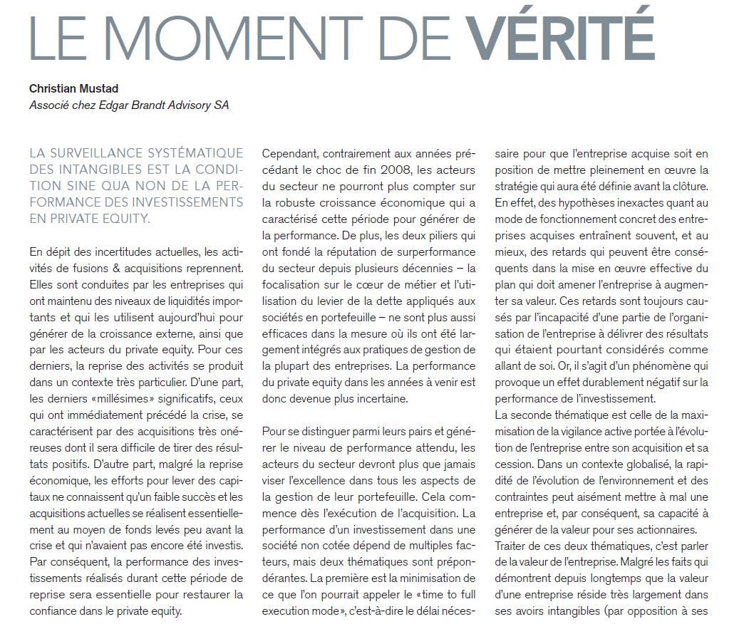 “Le Moment de Vérité” – Market.ch